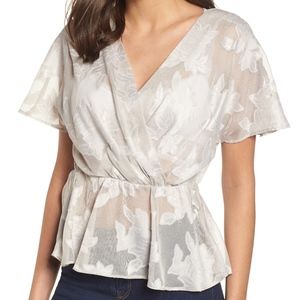 Wayf Dean Mesh Lace Floral Top